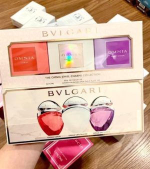BVLGARI – Set 3 EDT 15ml Mini ( Đỏ + Trắng + Tím ) Nữ