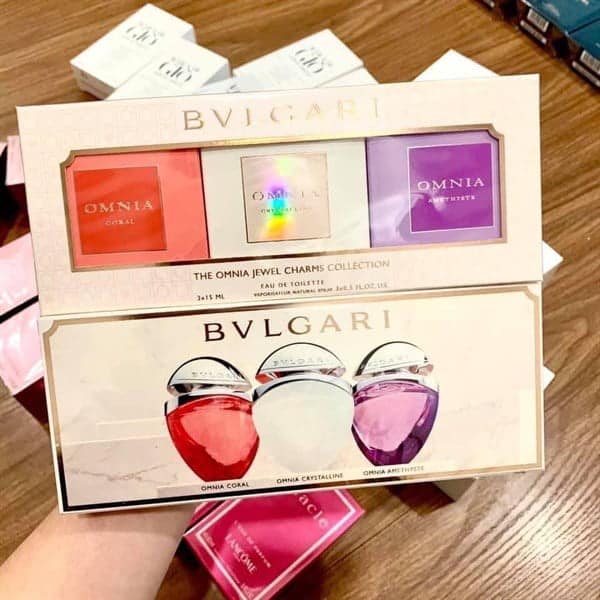 BVLGARI - Set 3 EDT 15ml Mini ( Đỏ + Trắng + Tím ) Nữ