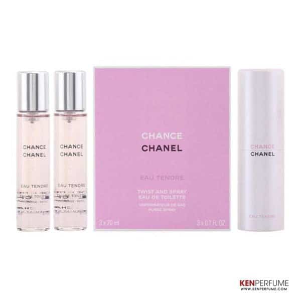 Set Nước Hoa Nữ Chanel Chance Eau Tendre EDT 3x20ml