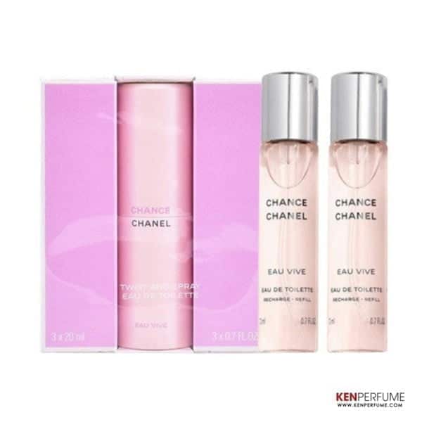 Set Nước Hoa Nữ Chanel Chance Eau Vive EDT 3x20ml