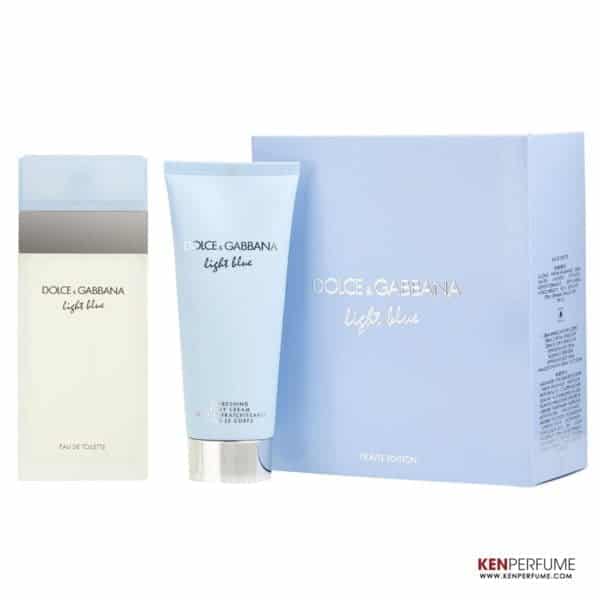 Set Nước Hoa Nữ Dolce & Gabbana Light Blue EDT (100ml + Body Cream 100ml) 2