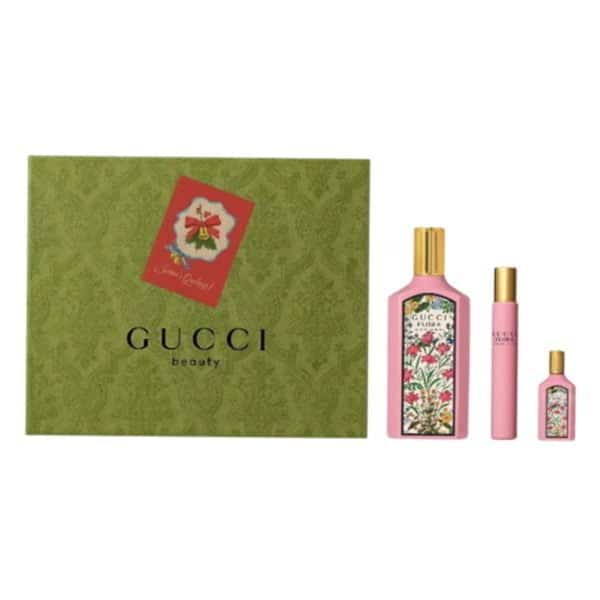 Set Nước Hoa Nữ Gucci Flora Gorgeous Gardenia EDP (100ml + Mini 5ml + Mini dạng lăn 7.4ml)