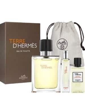 Set Nước Hoa Nam Hermès Terre d’Hermes EDT (100ml + Mini 15ml + Shower Gel 40ml)