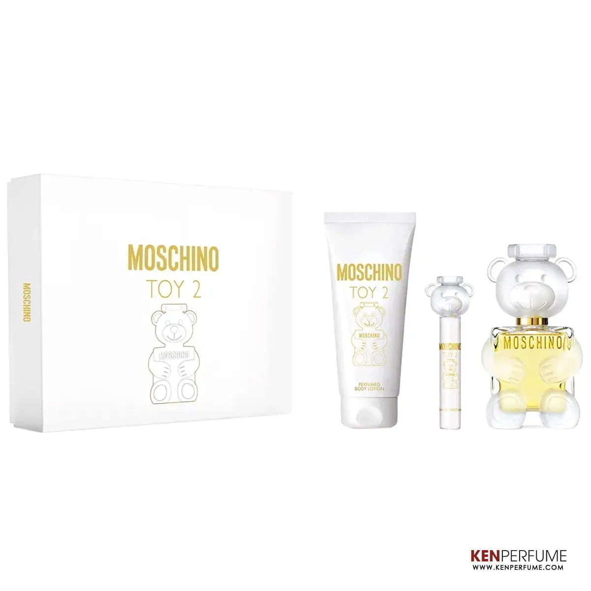 Set Nước Hoa Nữ Moschino Toy 2 EDP (100ml + Body Lotion 200ml + Mini 10ml)