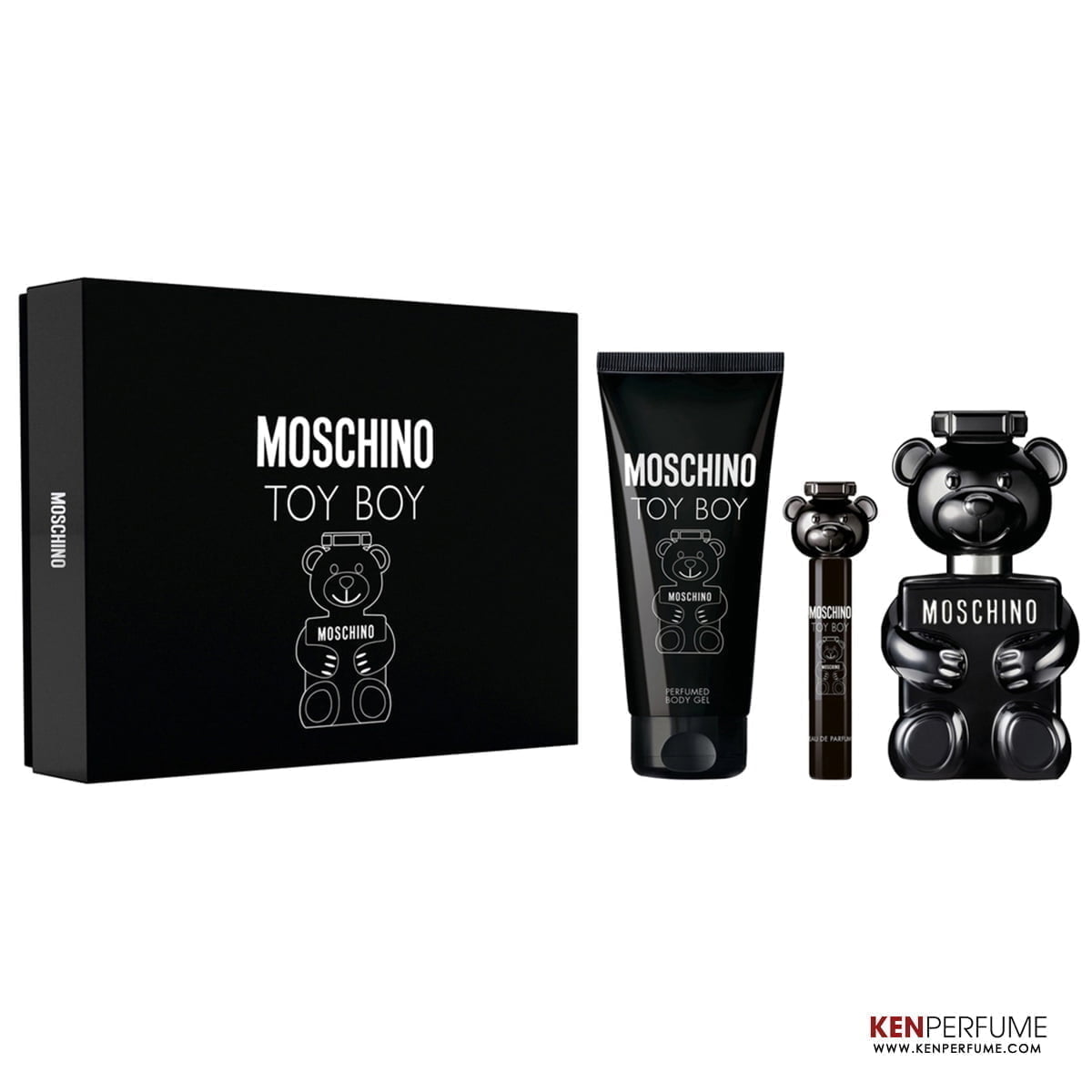 Set Nước Hoa Nam Moschino Toy Boy EDP (100ml + Body Gel 200ml + Mini 10ml )