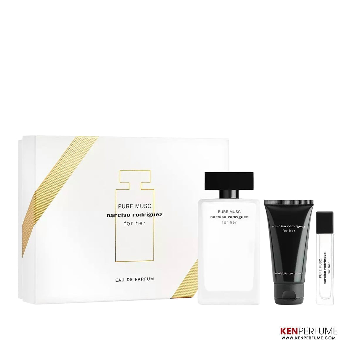 Set Nước Hoa Nữ Narciso Rodriguez Pure Musc For Her EDP (100ml + 10ml + Body Lotion 50ml)