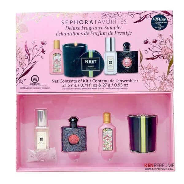 Set Nước Hoa Nữ Sephora Favorites Luxe Perfume Sampler 4 món (Mini + Nến thơm) 2
